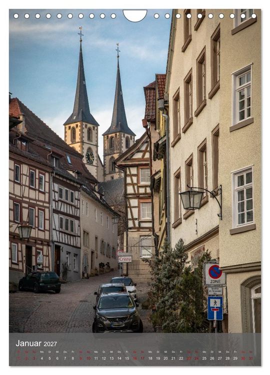 Produktbild: Deutschlands sch&ouml;nste Altstadt - Bad Wimpfen (Wandkalender 2027 DIN A4 hoch), CALVENDO Monatskalender