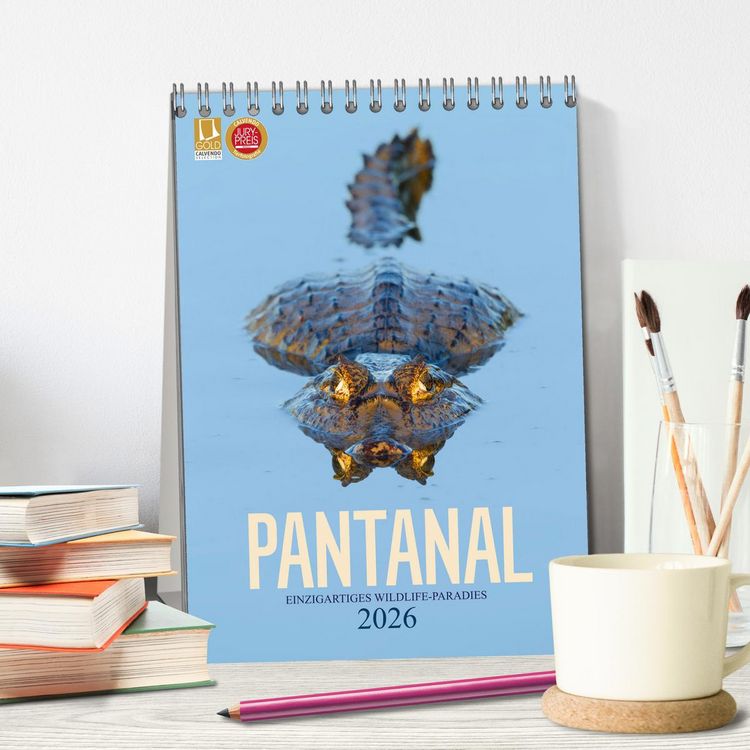 Produktbild: Pantanal &ndash; Einzigartiges Wildlife-Paradies (Tischkalender 2026 DIN A5 hoch), CALVENDO Monatskalender