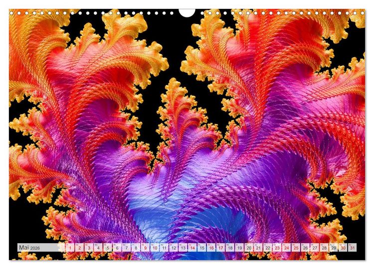 Produktbild: Fraktale Visionen (Wandkalender 2026 DIN A3 quer), CALVENDO Monatskalender