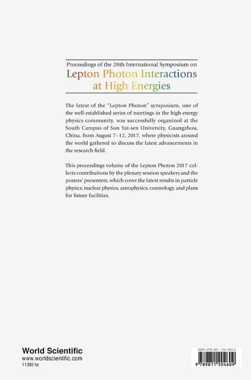 Produktbild: Lepton Photon Interactions At High Energies