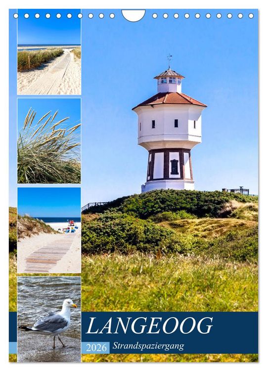 Produktbild: LANGEOOG Strandspaziergang (Wandkalender 2026 DIN A4 hoch), CALVENDO Monatskalender