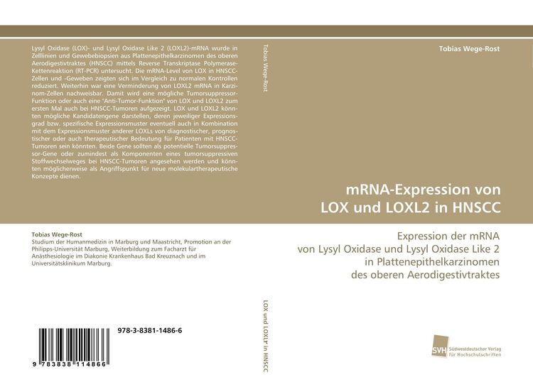 Produktbild: MRNA-Expression von LOX und LOXL2 in HNSCC