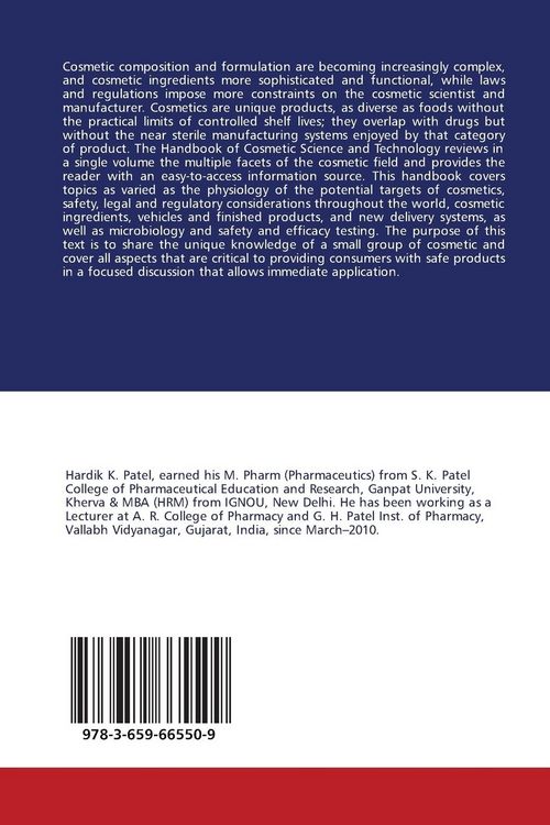 Produktbild: Handbook of Cosmetic Science and Technology