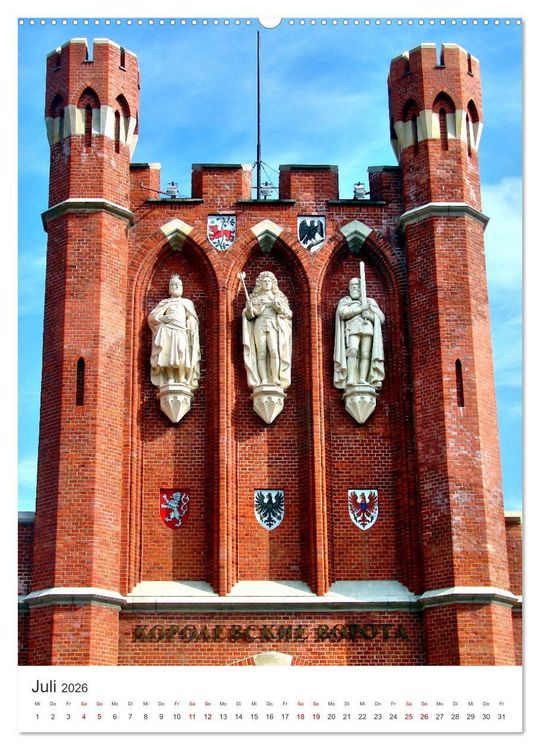 Produktbild: Kant-Stadt K&ouml;nigsberg - Kaliningrader Kontraste (Wandkalender 2026 DIN A2 hoch), CALVENDO Monatskalender