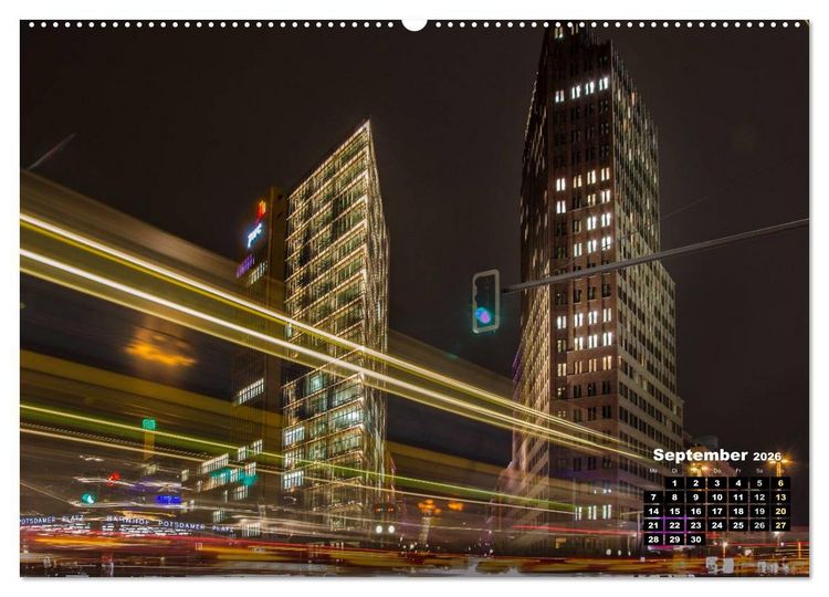 Produktbild: Berlin im Lichterglanz 2026 (Wandkalender 2026 DIN A2 quer), CALVENDO Monatskalender