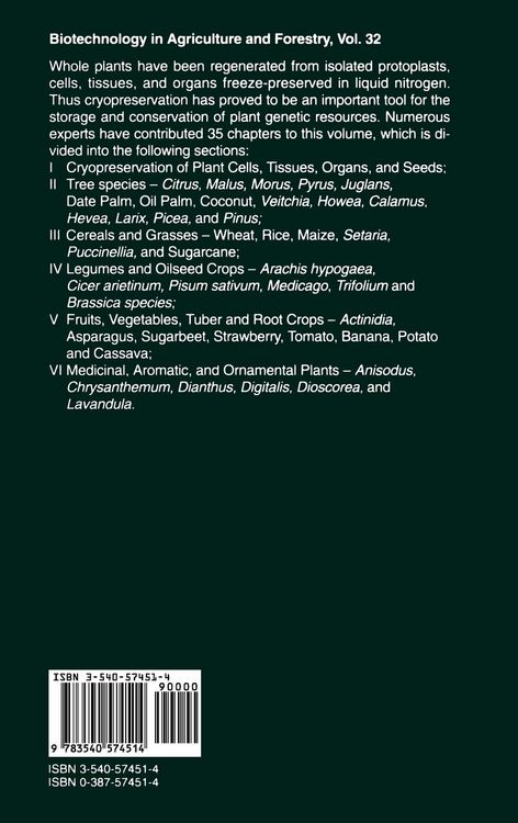 Produktbild: Cryopreservation of Plant Germplasm I