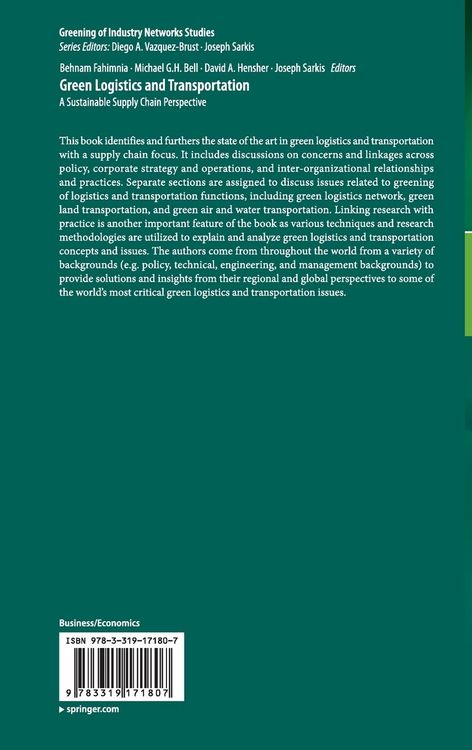 Produktbild: Green Logistics and Transportation