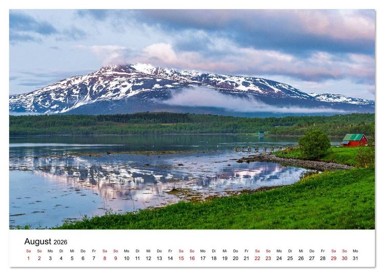 Produktbild: Inseln im Nordmeer - Lofoten-And&oslash;ya-Senja (Tischkalender 2026 DIN A5 quer), CALVENDO Monatskalender