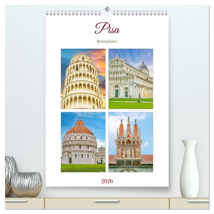 Produktbild: Pisa - Reiseplaner (hochwertiger Premium Wandkalender 2026 DIN A2 hoch), Kunstdruck in Hochglanz
