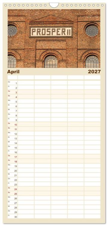 Produktbild: Familienplaner 2027 - Bottroper Stadtansichten mit 5 Spalten (Wandkalender, 21 x 45 cm) CALVENDO