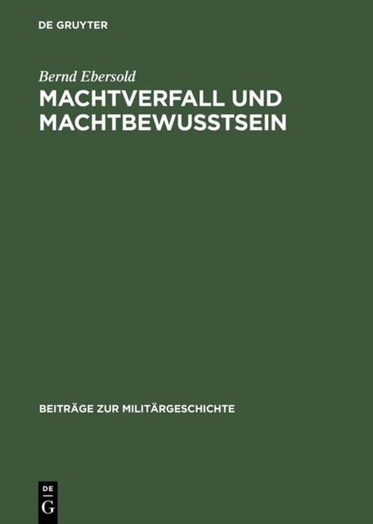 Produktbild: Machtverfall und Machtbewusstsein