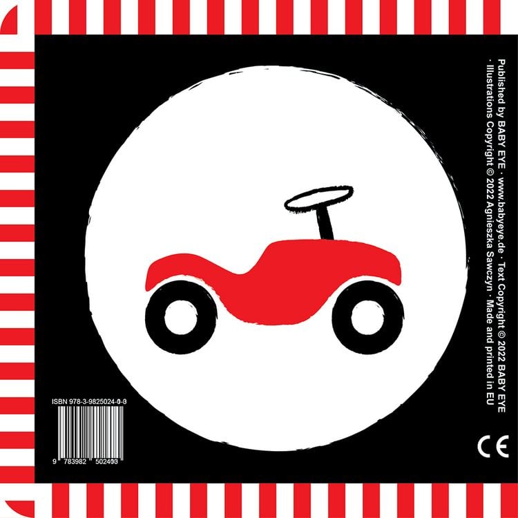 Produktbild: Baby Cars: Kontrastbuch f&uuml;r Babys mit &Ouml;ffnungen &middot; kontrastreiche Bilder angepasst an Babyaugen &middot; Schwarz Wei&szlig; Rot Buch f&uuml;r Neugeborene &middot; Mein erstes Bilderbuch &middot; Montessori Buch