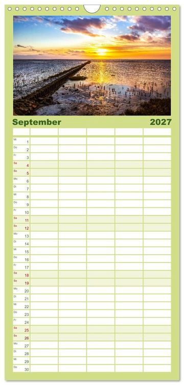 Produktbild: Familienplaner 2027 - Greetsiel und Umzu mit 5 Spalten (Wandkalender, 21 x 45 cm) CALVENDO