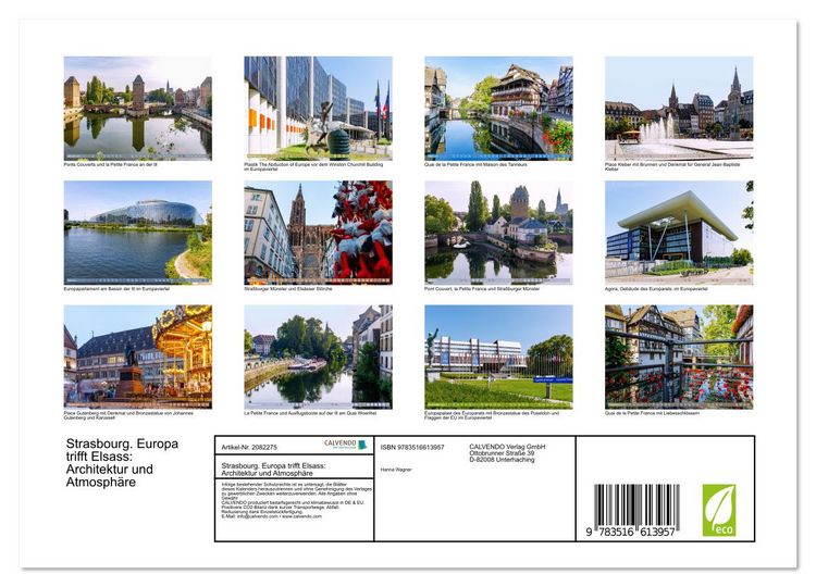 Produktbild: Strasbourg. Europa trifft Elsass: Architektur und Atmosph&auml;re (Wandkalender 2026 DIN A4 quer), CALVENDO Monatskalender