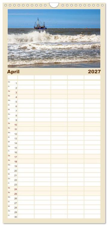 Produktbild: Familienplaner 2027 - NORDERNEY - Meine Liebe zur Nordseeinsel mit 5 Spalten (Wandkalender, 21 x 45 cm) CALVENDO