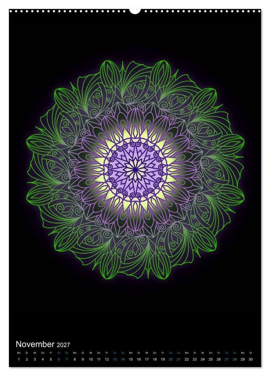 Produktbild: Mandala-Kalender 2027 (Wandkalender 2027 DIN A2 hoch), CALVENDO Monatskalender