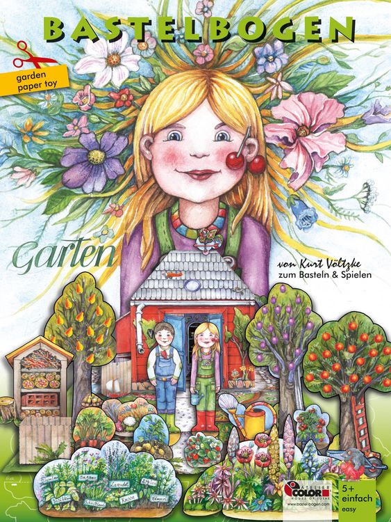 Produktbild: Garten basteln Kinder 6+ Bastelbogen Ausschneidebogen