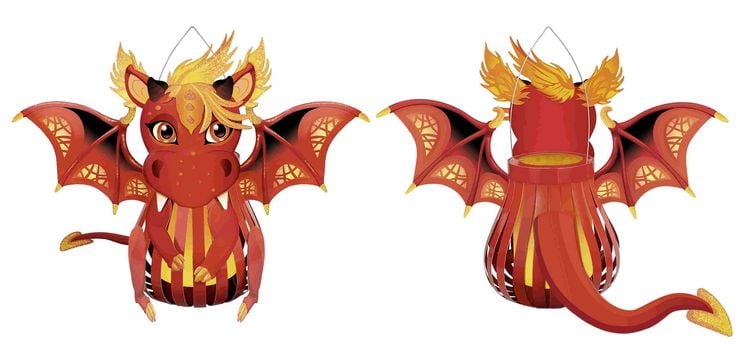 Produktbild: URSUS Laternen-Bastelset "Drache"