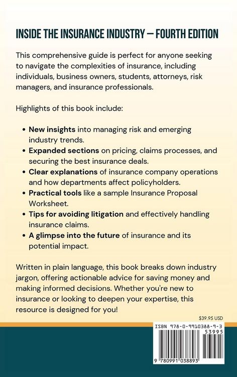 Produktbild: Inside the Insurance Industry - Fourth Edition