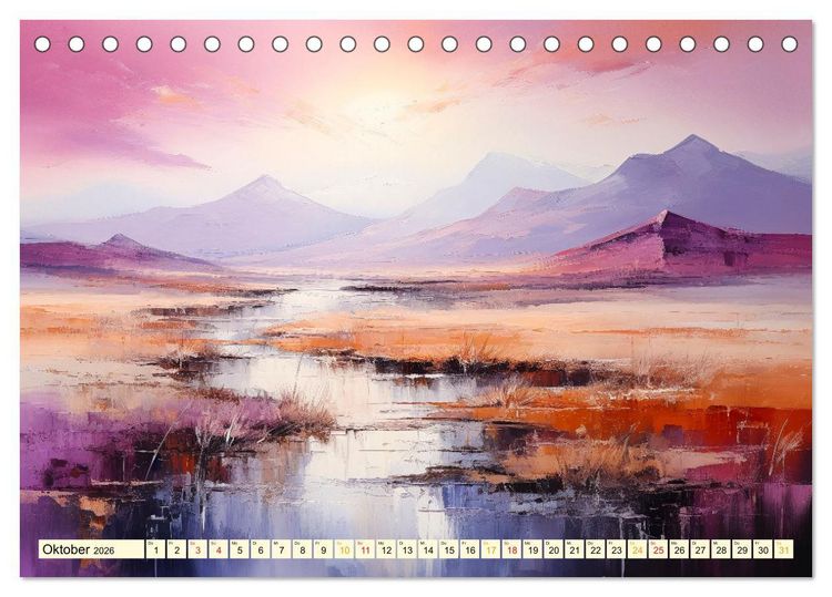 Produktbild: Eine Landschaft im Jahr (Tischkalender 2026 DIN A5 quer), CALVENDO Monatskalender