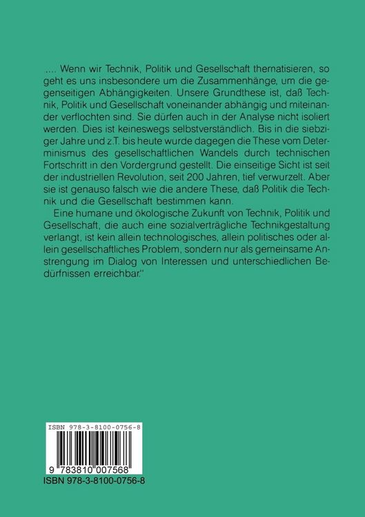 Produktbild: Gesellschaft &mdash; Technik &mdash; Politik