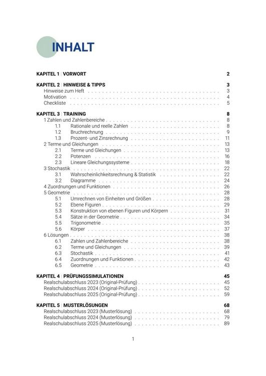 Produktbild: Pr&uuml;fungsheft & Training - 2026 Mathematik Realschule &ndash; Sachsen &ndash; Original-Pr&uuml;fungen und L&ouml;sungen