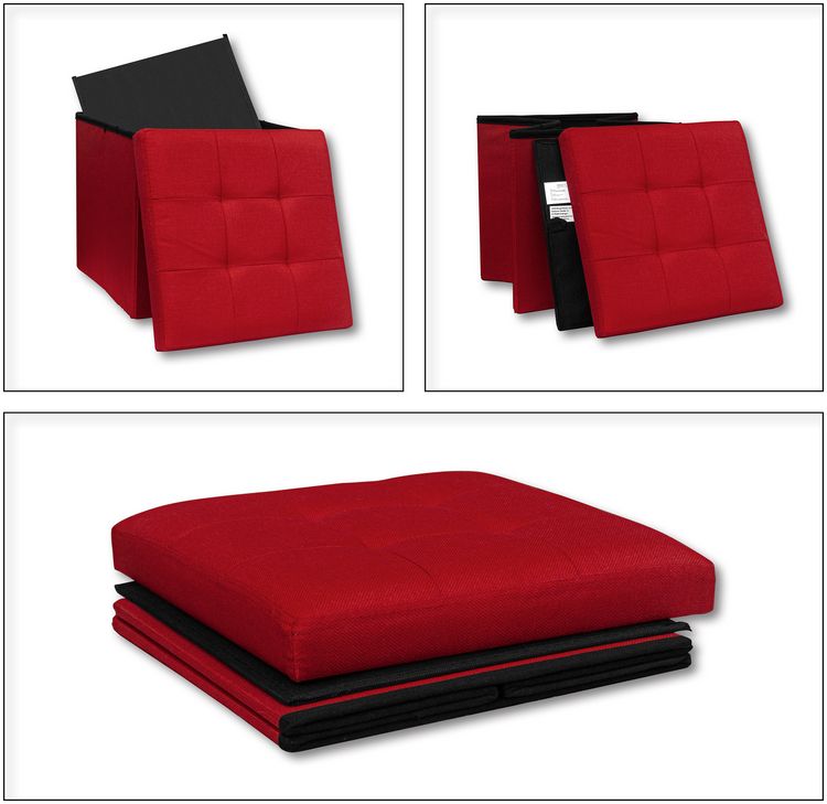 Produktbild: Stoff Sitztruhe Sitzbank Truhe Box Hocker Boxas