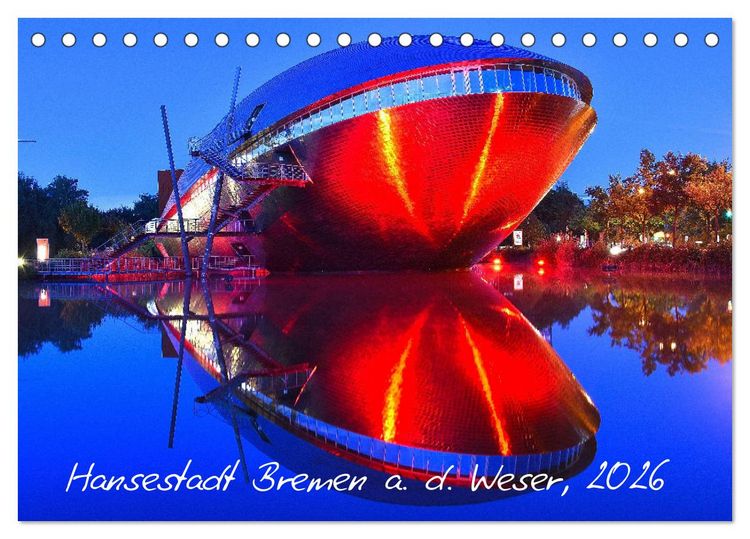 Produktbild: Kalender Hansestadt Bremen a. d. Weser, 2026 (Tischkalender 2026 DIN A5 quer), CALVENDO Monatskalender