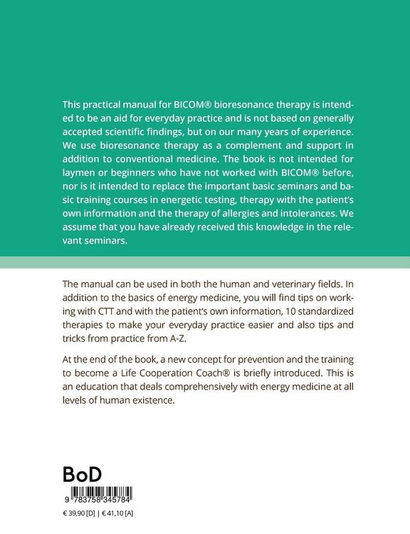 Produktbild: The Handbook for BICOM&reg; Bioresonance Therapy