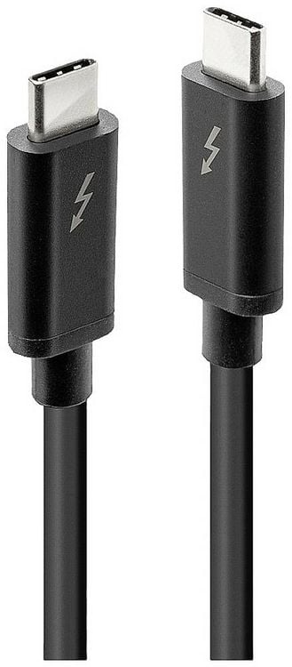 Produktbild: LINDY Thunderbolt&trade;-Kabel Thunderbolt&trade; 3 USB-C&reg; Stecker, USB-C&reg; Stecker 2.00 m Schwarz 41557