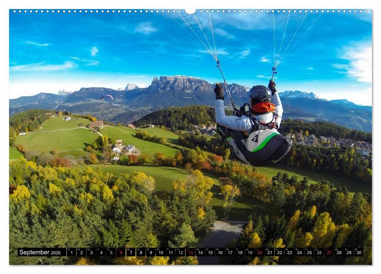 Produktbild: Paragliding - die Faszination des Fliegens (hochwertiger Premium Wandkalender 2026 DIN A2 quer), Kunstdruck in Hochglanz