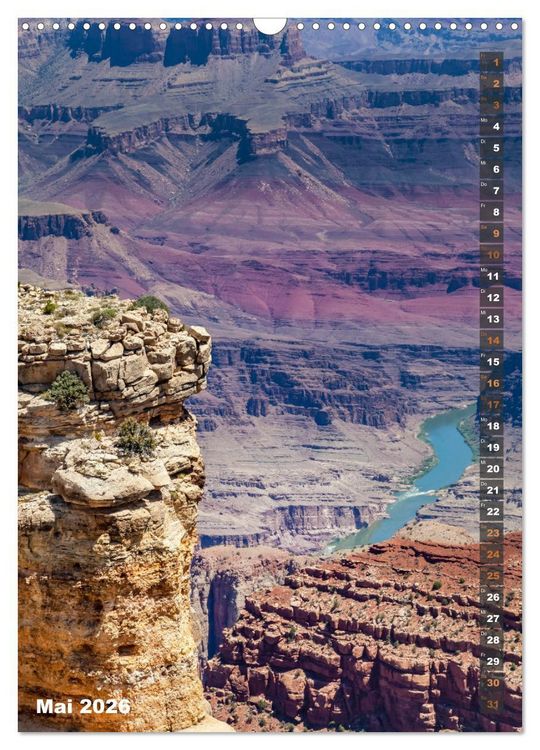 Produktbild: GRAND CANYON Imposante Aussichten (Wandkalender 2026 DIN A3 hoch), CALVENDO Monatskalender