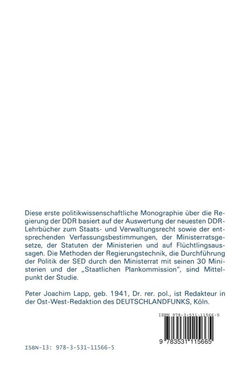 Produktbild: Der Ministerrat der DDR