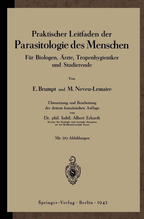 Produktbild: Praktischer Leitfaden der Parasitologie des Menschen