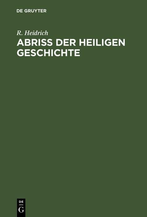 Produktbild: Abri&szlig; der Heiligen Geschichte