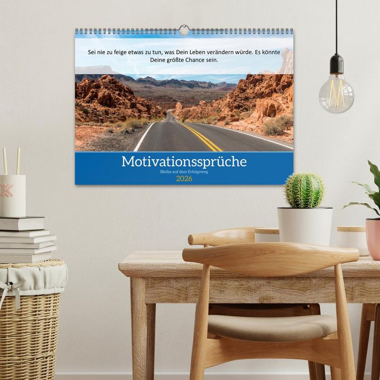 Produktbild: Motivationsspr&uuml;che Erfolgsweg (Wandkalender 2026 DIN A3 quer), CALVENDO Monatskalender