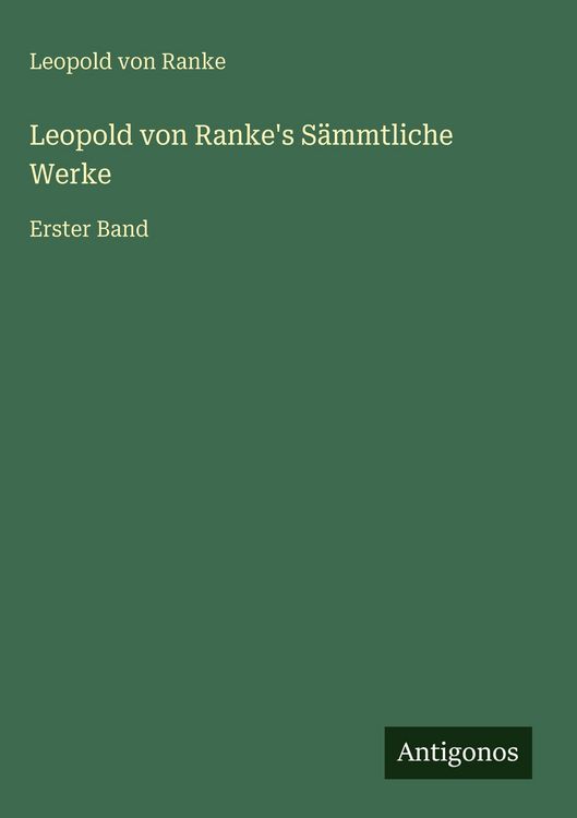 Produktbild: Leopold von Ranke's S&auml;mmtliche Werke