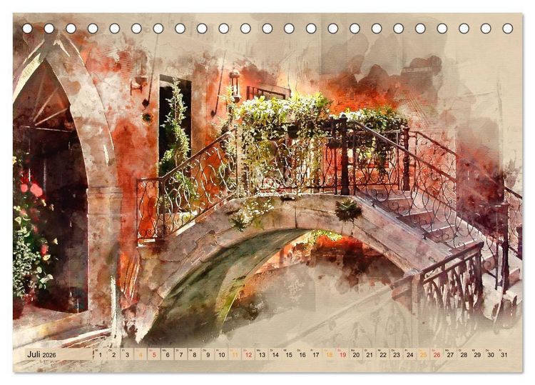 Produktbild: Venedig - ganz intim (Tischkalender 2026 DIN A5 quer), CALVENDO Monatskalender