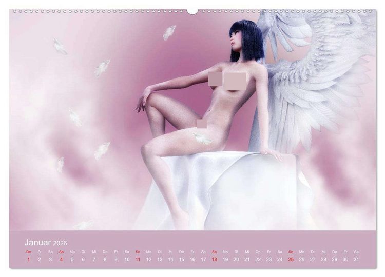 Produktbild: Engel der Verf&uuml;hrung - Mythologie als Akt (Wandkalender 2026 DIN A2 quer), CALVENDO Monatskalender