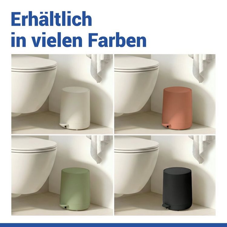 Produktbild: Kosmetik Treteimer Mod. Fablo Creme, mit Soft-Touch-Beschichtung, 5 L