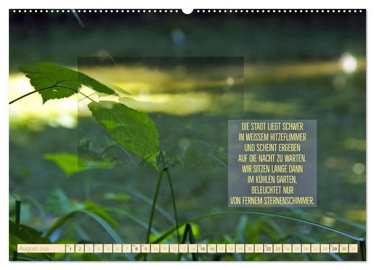 Produktbild: Stimmungsreigen Gef&uuml;hlvolle Texte und Bilder (Wandkalender 2026 DIN A2 quer), CALVENDO Monatskalender