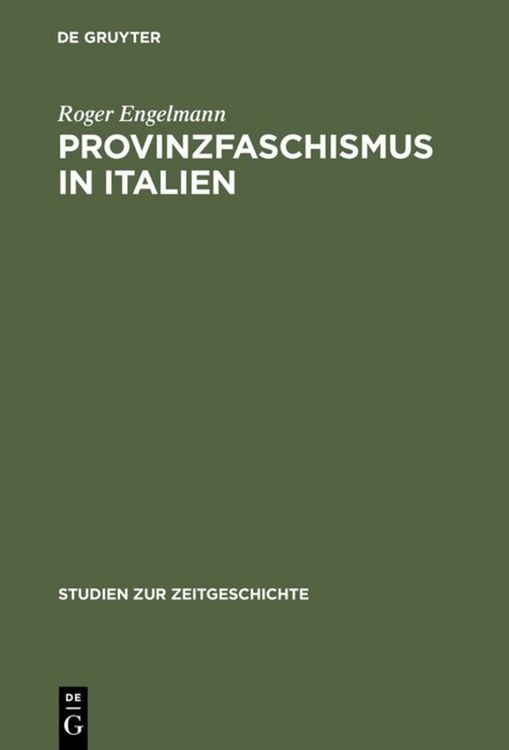 Produktbild: Provinzfaschismus in Italien