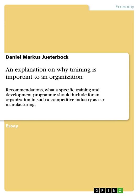 Produktbild: An explanation on why training is important to an organization