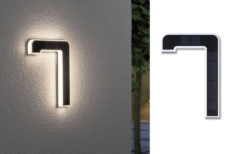 Produktbild: Paulmann 79848 Solar-Hausnummernleuchte 0.20W Warmwei&szlig; Schwarz