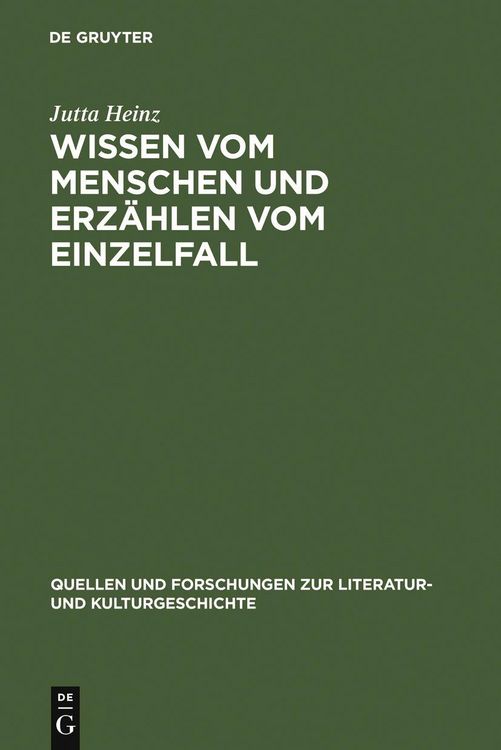 Produktbild: Wissen vom Menschen und Erz&auml;hlen vom Einzelfall