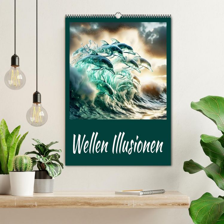 Produktbild: Wellen Illusionen (Wandkalender 2026 DIN A2 hoch), CALVENDO Monatskalender
