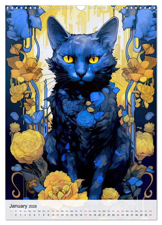 Produktbild: Feline Zen (Wall Calendar 2026 DIN A3 portrait), CALVENDO 12 Month Wall Calendar