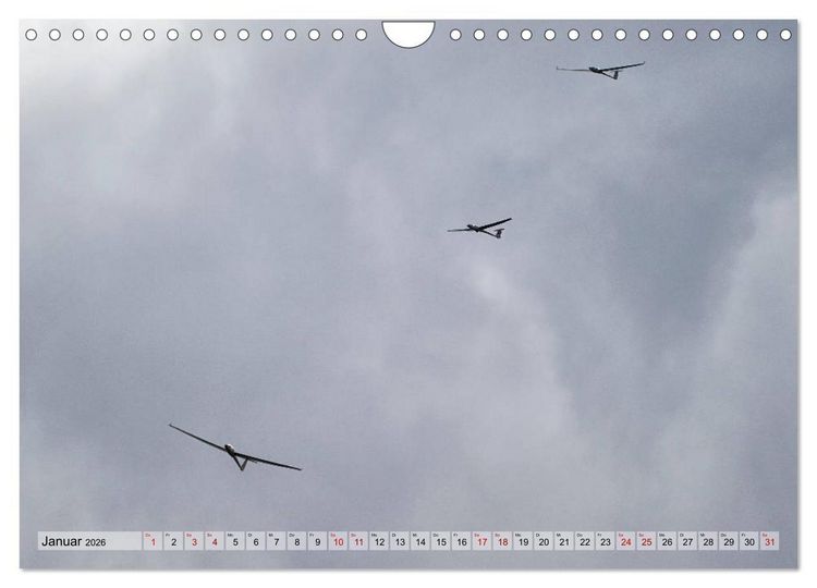 Produktbild: Lautlos durch die Luft - Faszination Segelfliegen (Wandkalender 2026 DIN A4 quer), CALVENDO Monatskalender