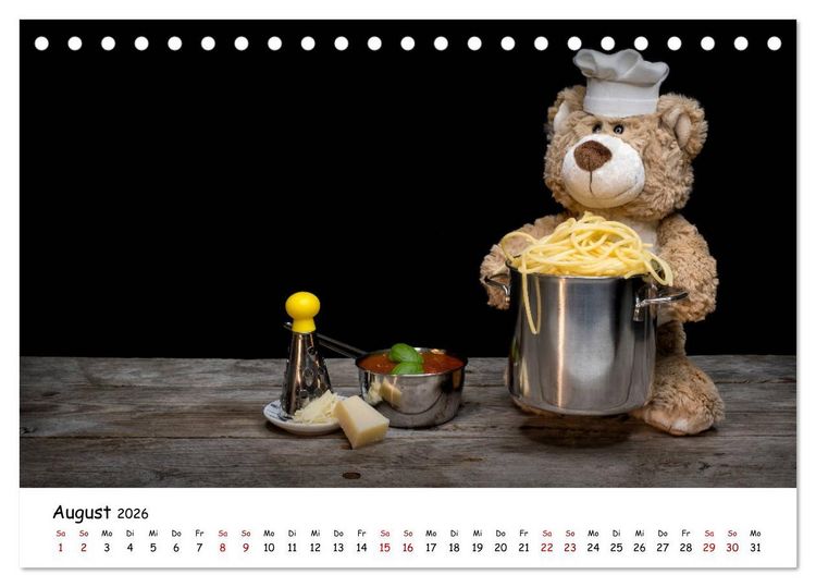 Produktbild: Eddy, der Teddy (Tischkalender 2026 DIN A5 quer), CALVENDO Monatskalender
