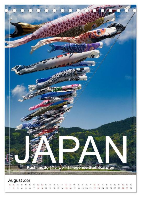 Produktbild: Japan PosterArt 2024 (Tischkalender 2026 DIN A5 hoch), CALVENDO Monatskalender